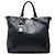 Prada Blue Vitello Shine Open Convertible Tote Blau Marineblau