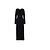 Autre Marque 16ARLINGTON Schwarzes Rippstrick Maxi-Kleid