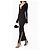 Autre Marque 16ARLINGTON Schwarzes Rippstrick Maxi-Kleid - Ansicht 3