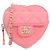 Monedero Chanel de piel de cordero rosa