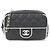 Borsa a mano Chanel AP4516 in pelle d'agnello Nero Bianco