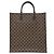 Borsa Louis Vuitton Damier Sac Plat Marrone