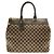 Borsa Boston Louis Vuitton Damier Greenwich PM Marrone