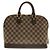 Borsa Louis Vuitton Damier Alma PM Marrone - vista 2