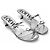 Sandali con tacco argentati Loewe con fiocco Argento