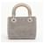 Dior Mini Lady Dior en piel gris con cristales  - vista 2
