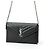 Borsa a tracolla portafoglio con catena Saint Laurent Cassandra Envelope Nero
