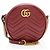 Borsa a tracolla mini rotonda GG Marmont in pelle matelassé Gucci Rosso