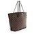 Borsa Louis Vuitton Damier Ebene Neverfull MM Tote Marrone - vista 2