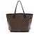 Borsa Louis Vuitton Damier Ebene Neverfull MM Tote Marrone - vista 3