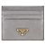 Prada Saffiano Triangle Kartenetui Silber Metallisch