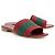 Sandali slide Gucci con logo ricamato e banda Web - Size 9 / 39 Rosso - vista 2