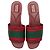 Sandali slide Gucci con logo ricamato e banda Web - Size 9 / 39 Rosso - vista 5