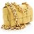 Borsa a tracolla Maxi Cassette con catena in nappa Bottega Veneta Giallo - vista 2