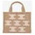 Céline Small Cabas in tessuto con Triomphe all-over Marrone - vista 3