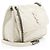 Borsa a tracolla media Niki in pelle di vitello grana grossa con monogramma Saint Laurent Bianco - vista 2