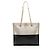 Chanel Large Boy Tote aus bicolor Kalbsleder Schwarz