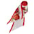 Alexander Mcqueen Twilly con stampa floreale Rosso - vista 3