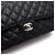 Chanel Borsa a tracolla media in pelle caviar nera classica con catena argentata Nero - vista 11