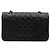 Chanel Borsa a tracolla media in pelle caviar nera classica con catena argentata Nero - vista 5