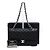 Chanel Borsa a tracolla Classic Medium in caviale nero con catena argentata