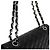 Chanel Borsa a tracolla Classic Medium in caviale nero con catena argentata - vista 12