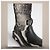 Dior Botas D-Major Black White Cannage Tweed, Pele de Bezerro Preta - vista 5