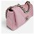 Chanel Borsa a tracolla media in pelle d'agnello Rosa - vista 3