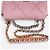 Chanel Borsa a tracolla media in pelle d'agnello Rosa - vista 8
