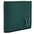 Louis Vuitton Green Leather Aerogram Men's Multiple Wallet - view 4