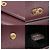 Salvatore Ferragamo Mini Borsa a Tracolla con Catena Gancini in Pelle di Vitello Martellata Wine Rosso - vista 7