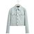 Dior Crop Jacket Light Blue Oblique Washed Cotton Denim