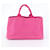 Borsa Tote Prada Canapa Triomphe Rosa - vista 3