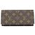 Louis Vuitton Monogram Long Bill Wallet Braun