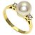 Anello Tiffany & Co. in perla e diamanti in oro giallo 18K