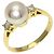 Anello Tiffany & Co. in perla e diamanti in oro giallo 18K - vista 2