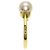 Anello Tiffany & Co. in perla e diamanti in oro giallo 18K - vista 3