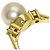 Anello Tiffany & Co. in perla e diamanti in oro giallo 18K - vista 7