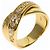 Diamond Céline Anello Celine Logo Cross Diamanti in Oro Giallo 18K - vista 2