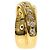Diamond Céline Anello Celine Logo Cross Diamanti in Oro Giallo 18K - vista 3