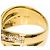 Diamond Céline Anello Celine Logo Cross Diamanti in Oro Giallo 18K - vista 6
