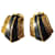 Christian Dior Clip-Ohrringe aus Gold und Emaille Schwarz Golden  - Ansicht 1