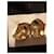 Christian Dior Clip-Ohrringe aus Gold und Emaille Schwarz Golden  - Ansicht 7