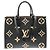 Borsa Louis Vuitton Bicolor Monogram Empreinte OnTheGo MM Nero Multicolore Beige
