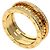 Bulgari Bvlgari B-zero1 Rock Edge Diamond Ring mit 2 Bändern