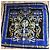 Gianni Versace Foulard Seta Barocco Anni 90 Nero Blu D'oro - vista 17
