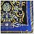Gianni Versace Foulard Seta Barocco Anni 90 Nero Blu D'oro - vista 4
