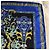 Gianni Versace Foulard Seta Barocco Anni 90 Nero Blu D'oro - vista 5