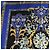 Gianni Versace Foulard Seta Barocco Anni 90 Nero Blu D'oro - vista 6