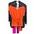 Top de mezcla de seda naranja Diane von Furstenberg